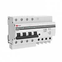  Дифференциальный автомат АД-4 S 32А/100мА (хар. C, AC, электронный) 6кА EKF PROxima