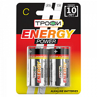  Батарейки Трофи LR14-2BL ENERGY POWER Alkaline (12/96/6720)