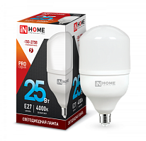  Лампа светодиодная LED-HP-PRO 25Вт 230В E27 4000К 2380Лм IN HOME