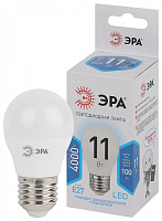  Лампочка светодиодная ЭРА STD LED P45-11W-840-E27 E27 / Е27 11Вт шар нейтральный белый свет