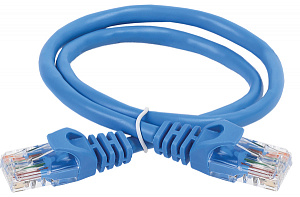  ITK Коммутационный шнур (патч-корд) кат.6 UTP PVC 15м синий