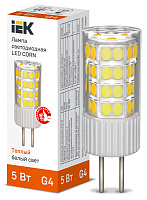  Лампа светодиодная CORN капсула 5Вт 230В 3000К керамика G4 IEK