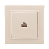  Розетка RJ-45 1-мест. СП бежевый Минск EKF
