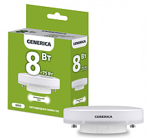  Лампа светодиодная T80 таблетка 8Вт 230В 4000К GX53 GENERICA