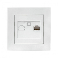  Валенсия розетка компьютерная RJ-45 1-местная белая EKF PROxima