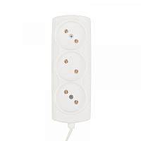  Удлинитель STANDARD 3 гнезда, 7м, 2х0,75мм², б/з, белый PROconnect