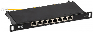  ITK 0,5U патч-панель кат.6A STP 8 портов 10" (Dual IDC)