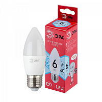  Лампочка светодиодная ЭРА RED LINE LED B35-6W-840-E27 R Е27 / E27 6 Вт свеча нейтральный белый свет