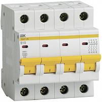  KARAT Автоматический выключатель ВА47-29 4P B 10А 4,5кА IEK