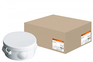  Распаячная коробка ОП D85х40мм, крышка, IP54, 4вх. TDM