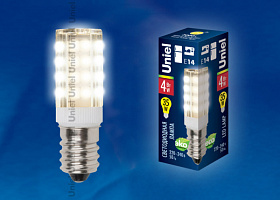  LED-Y16-4W/WW/E14/CL PLZ04WH Лампа светодиодная для холодильников и швейных машин. Прозрачная колба. Цвет свечения теплый белый. Упаковка картон.