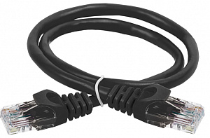  ITK Коммутационный шнур (патч-корд) кат.6 UTP PVC 15м черный