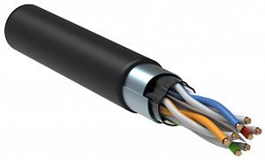  ITK Витая пара F/UTP кат.6 4х2х23AWG solid LSZH нг(А)-HF черный (305м)