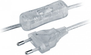  Шнур 61 723 NPS-FS-170-2х0.5-TR 1.7м с выкл. прозр. Navigator 61723