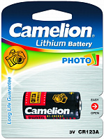  Camelion Lithium CR123A BL-1 (CR123A-BP1, батарейка фото,3В)