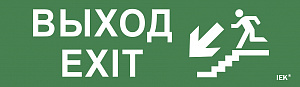  Этикетка самоклеящаяся 310х90мм "Выход/лестница вниз/фигура" IEK