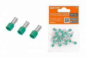 Наконечник-гильза Е16-12 16мм2 с изолированным фланцем (20шт) TDM