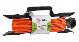 Удлинитель силовой ЭРА UFx-1-2x0.75-10m на рамке без заземления 1 розетка 10м ПВС 2x0.75мм2