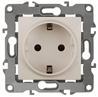  12-2101-02 ЭРА Розетка 2P+E Schuko, 16A-250В, IP20, Эра12, слоновая кость (10/100/2800)