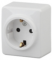  11-2204-01 ЭРА Розетка 2P+E Schuko со шторками, 16A-250В, IP20, ОУ, Эра Эксперт, белый (16/160/3200)