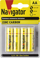  Элемент питания солевой AA/R6 94 758 NBT-NS-R6-BP4 (блист.4шт) Navigator 94758