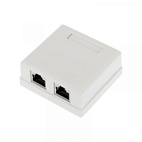  Розетка компьютерная внешняя, 2-порта FTP RJ-45 (8P8C), CAT 6 REXANT