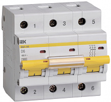  KARAT Автоматический выключатель ВА47-100 3P D 6А 10кА IEK
