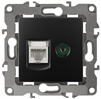  12-3110-05 ЭРА Розетка комбинированная RJ45+TV, IP20, Эра12, антрацит (10/100/2800)