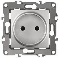  12-2105-03 ЭРА Розетка 2P, 16A-250В, IP20, Эра12, алюминий (10/100/3200)
