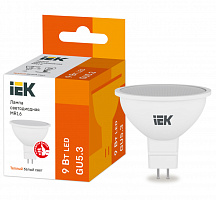  Лампа светодиодная MR16 софит 9Вт 230В 3000К GU5.3 IEK