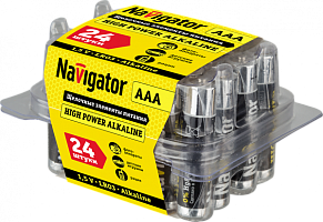  Элемент питания алкалиновый AAA/LR03 94 787 NBT-NE-LR03-BOX24 (уп.24шт) Navigator 94787