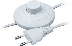  Шнур 61 600 NPS-FS01-170-2х0.5-WH 1.7м с выкл. бел. Navigator 61600