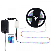  Комплект светодиодной ленты 5 м с блоком питания и RGB контроллером IP65, свечение RGB LAMPER