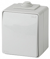  11-1603-03 ЭРА Переключатель IP65, 10АХ-250В, ОУ, Эра Эксперт, серый (10/100/1600)
