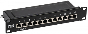  ITK 1U патч-панель кат.5E STP 12 портов 10" (Dual IDC)