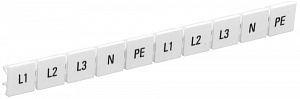  Маркеры для КПИ-10мм2 с символами "L1, L2, L3, N, PE" IEK