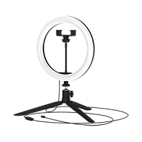  Светильник Gauss кольцевой 14W 700lm 3000-6500K 5V USB IP20 260*23мм черный дим пульт LED 1/20