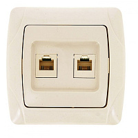  Розетка RJ-45+Phone беж. Мадрид EKF PROxima