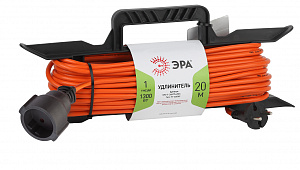  Удлинитель силовой ЭРА UFx-1-2x0.75-20m на рамке без заземления 1 розетка 20м ПВС 2x0.75мм2