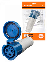  Розетка 233 переносная 2Р+РЕ 63А 220В IP54 TDM
