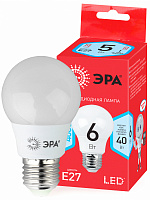  Лампочка светодиодная ЭРА RED LINE LED A55-6W-840-E27 R E27 / Е27 6 Вт груша нейтральный белый свет