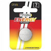  Батарейки Трофи CR1616-1BL ENERGY POWER Lithium (10/240/43200)