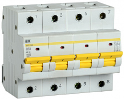  KARAT Автоматический выключатель ВА47-150 4P D 63А 15кА IEK
