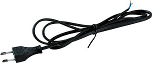  Volsten S-LRB (Сетевой кабель чёрный ШВВП2х0,75 с плоской вилкой, 1300Вт, 6А, без земли, 1.5м)