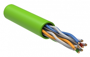  ITK Витая пара U/UTP кат.6 4x2х23AWG solid LSLTx нг(А)-LSLTx зеленый (305м)