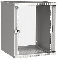  ITK Шкаф настенный LINEA WE 15U 600х600мм дверь стекло серый