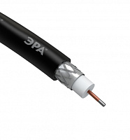  ЭРА Кабель коаксиальный RG-6U, 75 Ом, CCS/(оплётка Al 64%), PE, цвет чёрный, бухта 100 м, SIMPLE (6/144)
