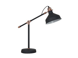  Camelion KD-425  C62  черный + медь (Светильник настольный Amsterdam, 1х E27, 40Вт, 230В, металл)