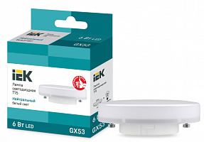  Лампа светодиодная T75 таблетка 6Вт 230В 4000К GX53 IEK