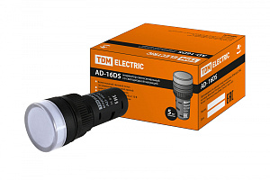  Лампа AD-16DS(LED)матрица d16мм белый 24В AC/DC TDM